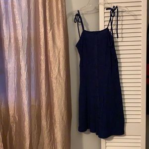Dress with tie spaghetti straps